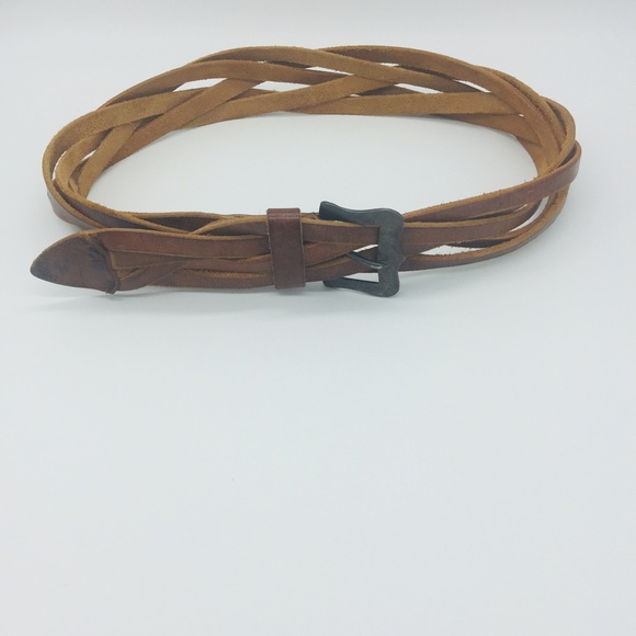 BOHO LUXE  FESTIVAL STYLE BRAIDED LEATHER BELT - Picture 1 of 8
